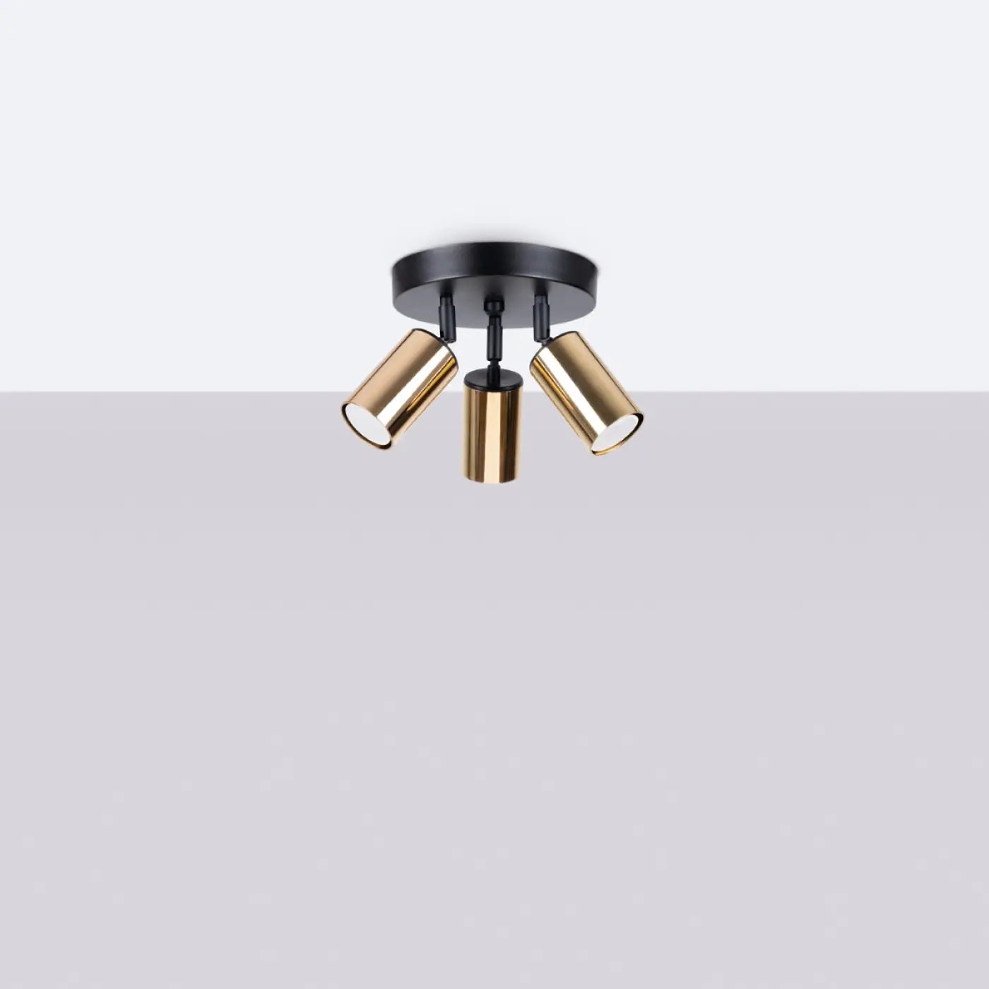 Luminaire Plafonnier Design - Winx 3P (Noir/Doré)