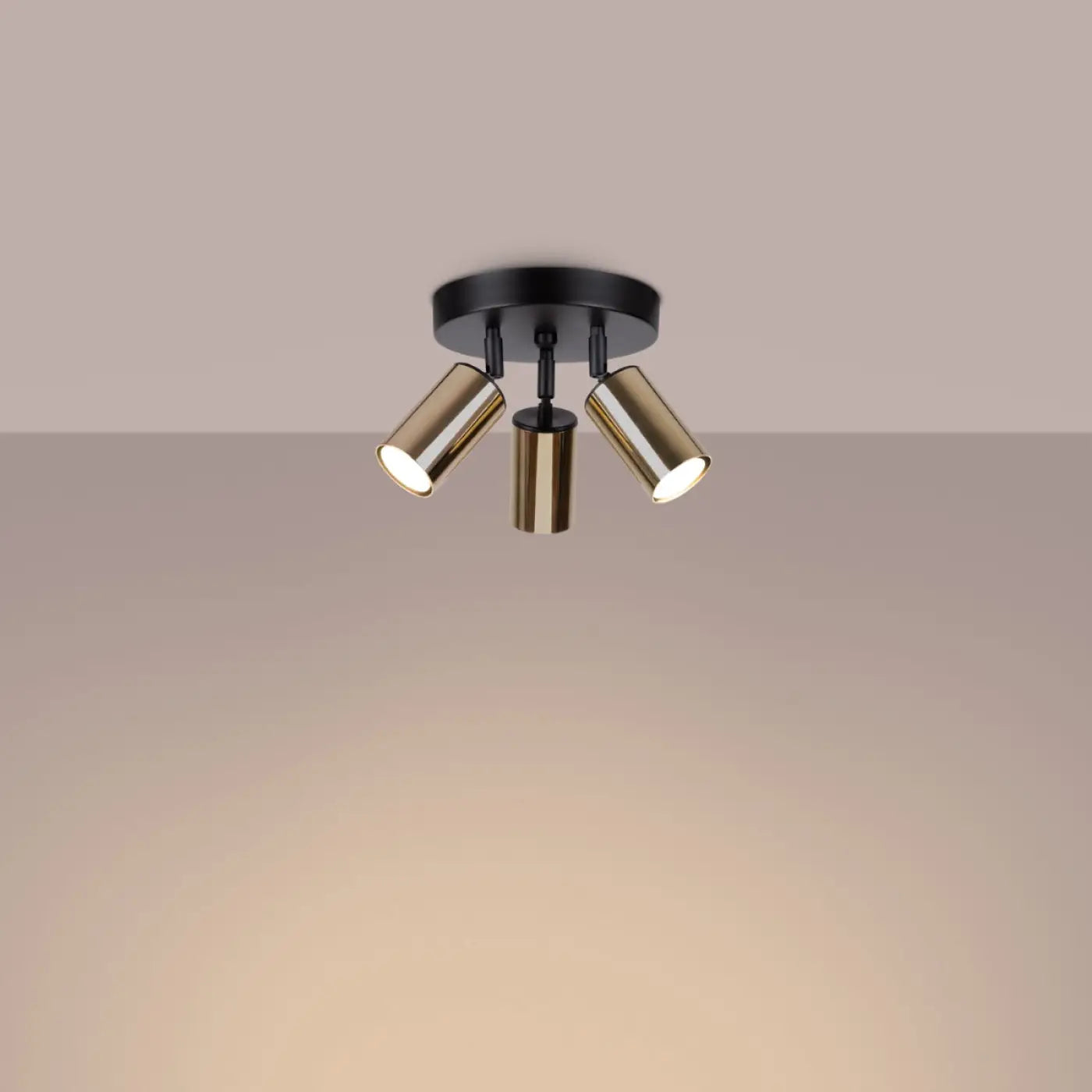 Luminaire Plafonnier Design - Winx 3P (Noir/Doré)