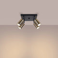 Luminaire Plafonnier Design - Winx 4 (Noir/Doré)
