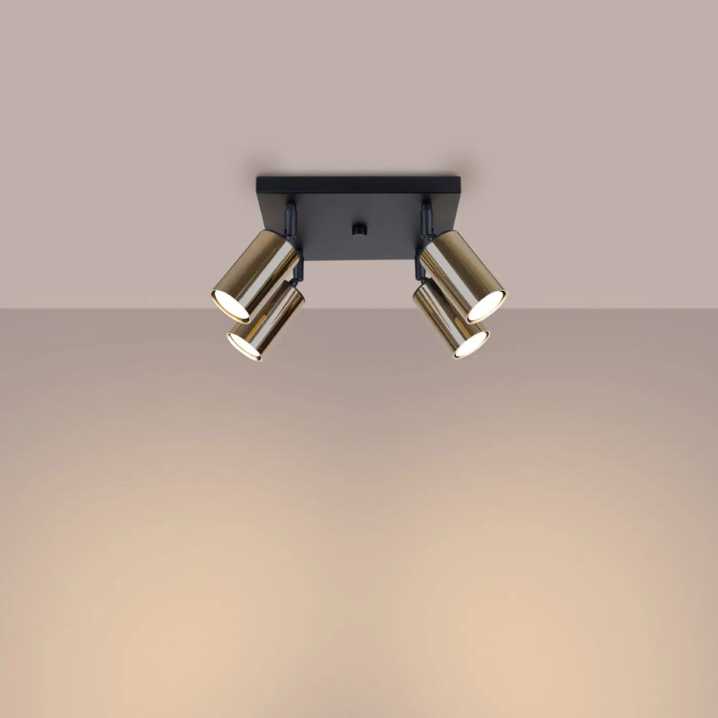 Luminaire Plafonnier Design - Winx 4 (Noir/Doré)