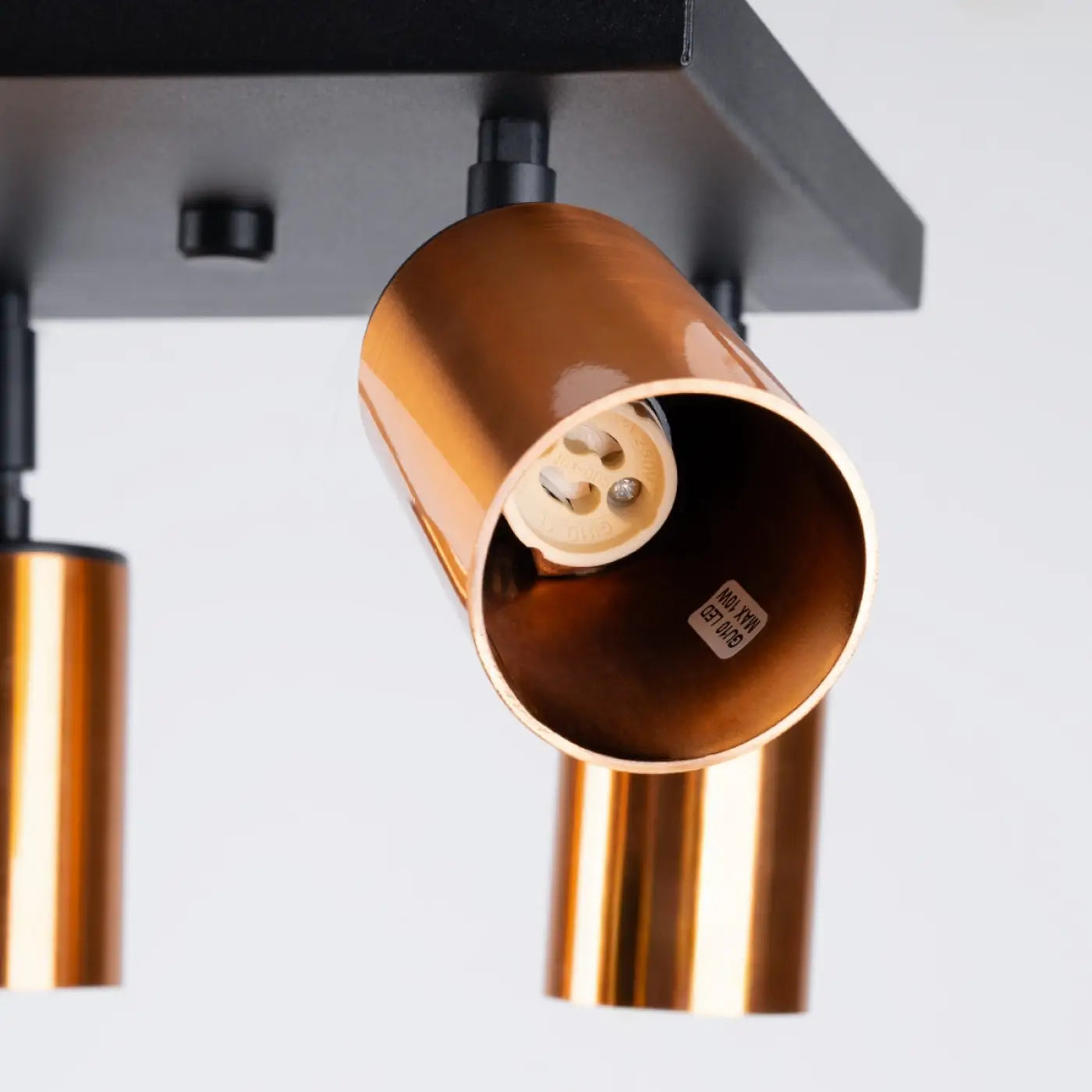 Luminaire Plafonnier Design - Winx 4 (Noir/Cooper)