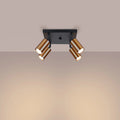 Luminaire Plafonnier Design - Winx 4 (Noir/Cooper)
