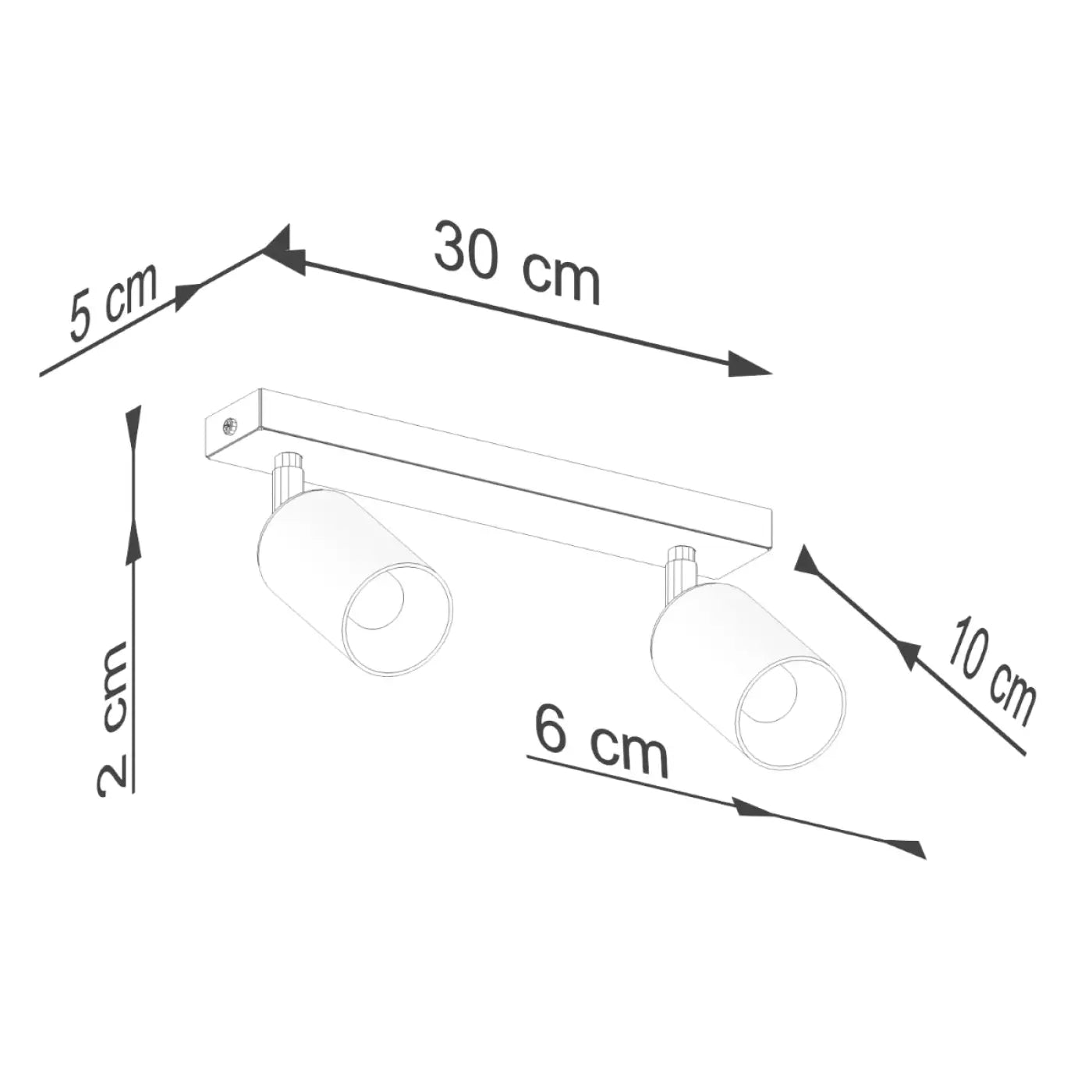 Luminaire Plafonnier Design - Winx 2 (Noir/Chrome)