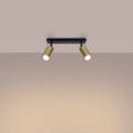 Luminaire Plafonnier Design - Winx 2 (Noir/Doré)