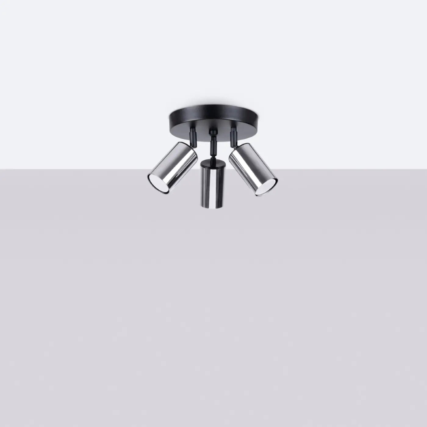 Luminaire Plafonnier Design - Winx 3P (Noir/Chrome)