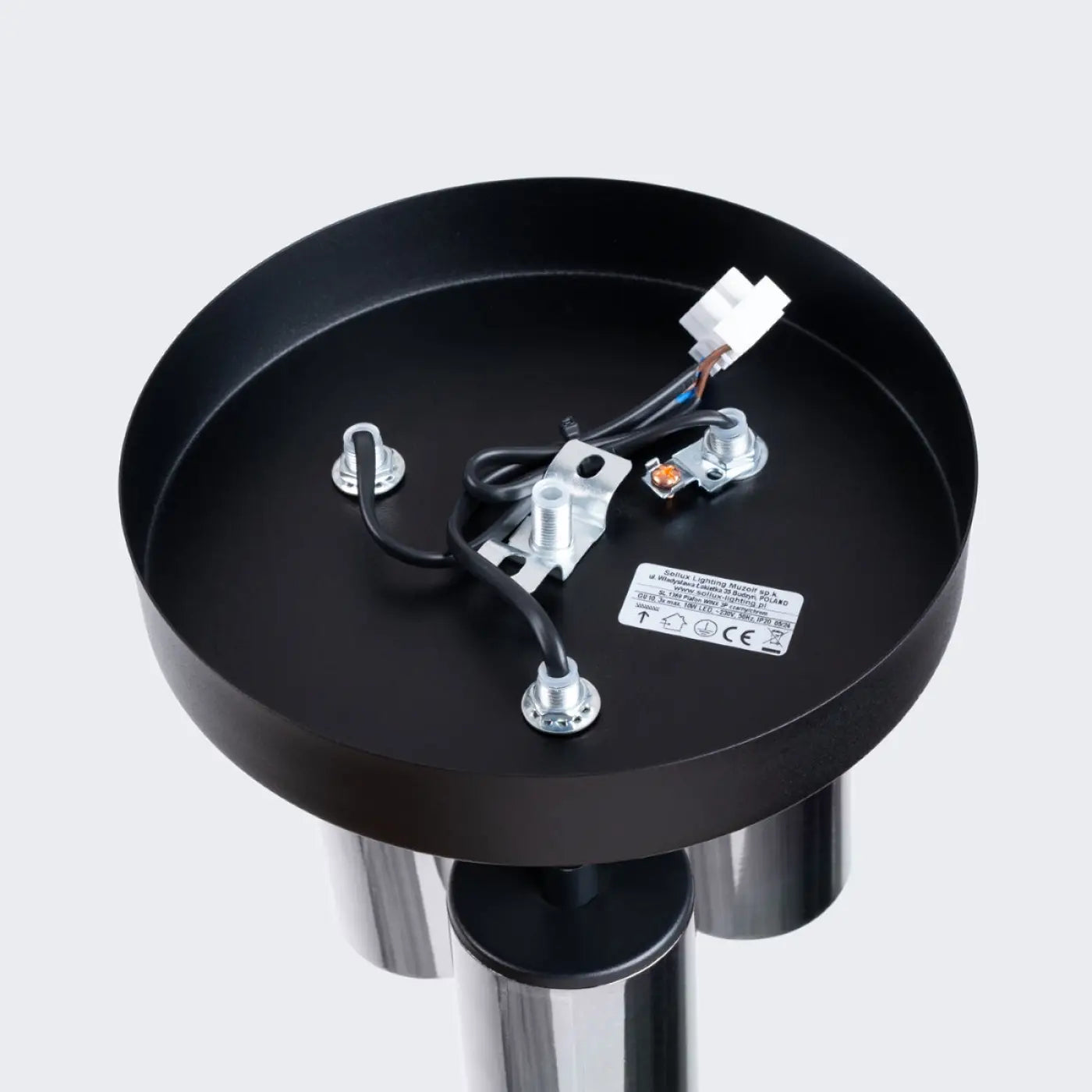 Luminaire Plafonnier Design - Winx 3P (Noir/Chrome)