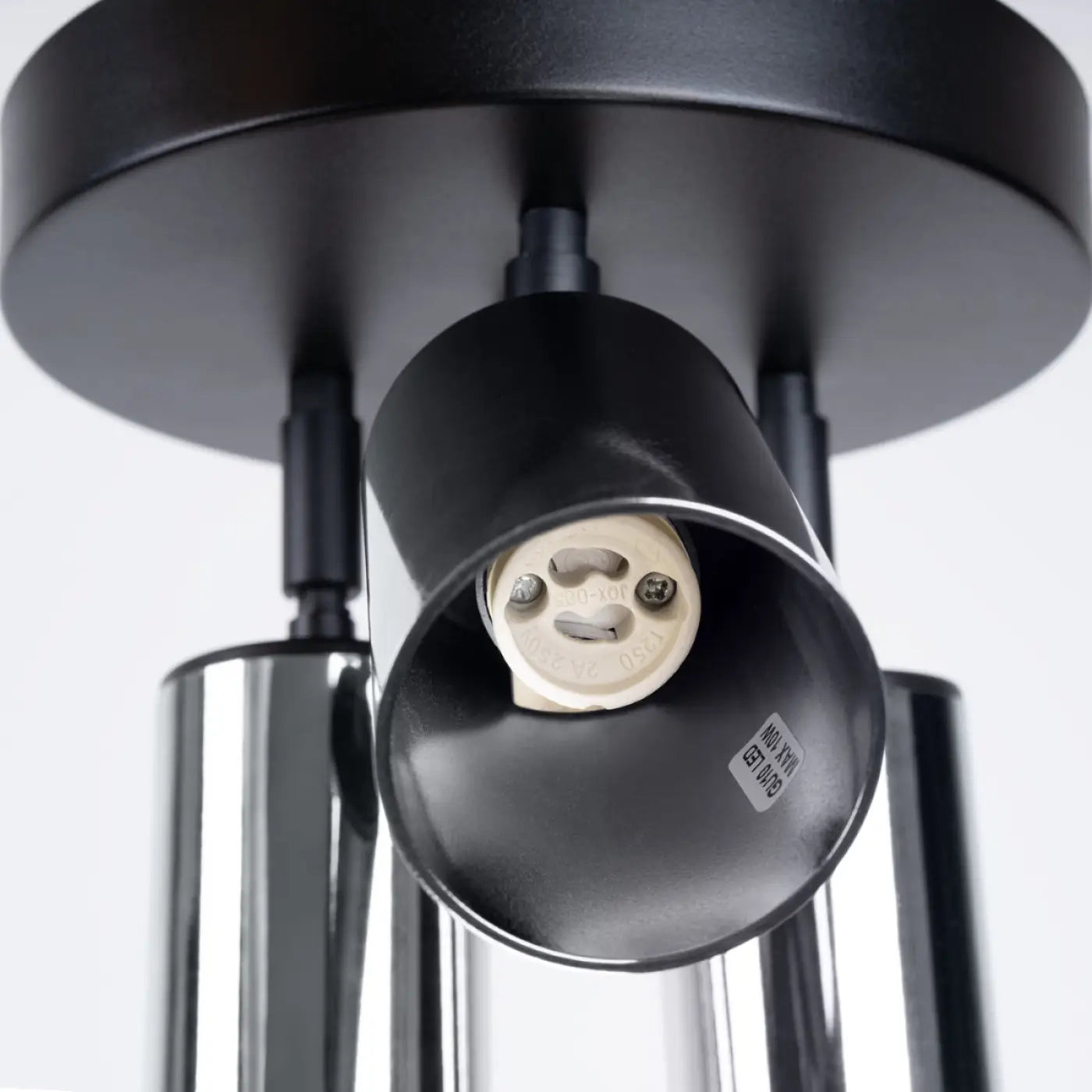 Luminaire Plafonnier Design - Winx 3P (Noir/Chrome)