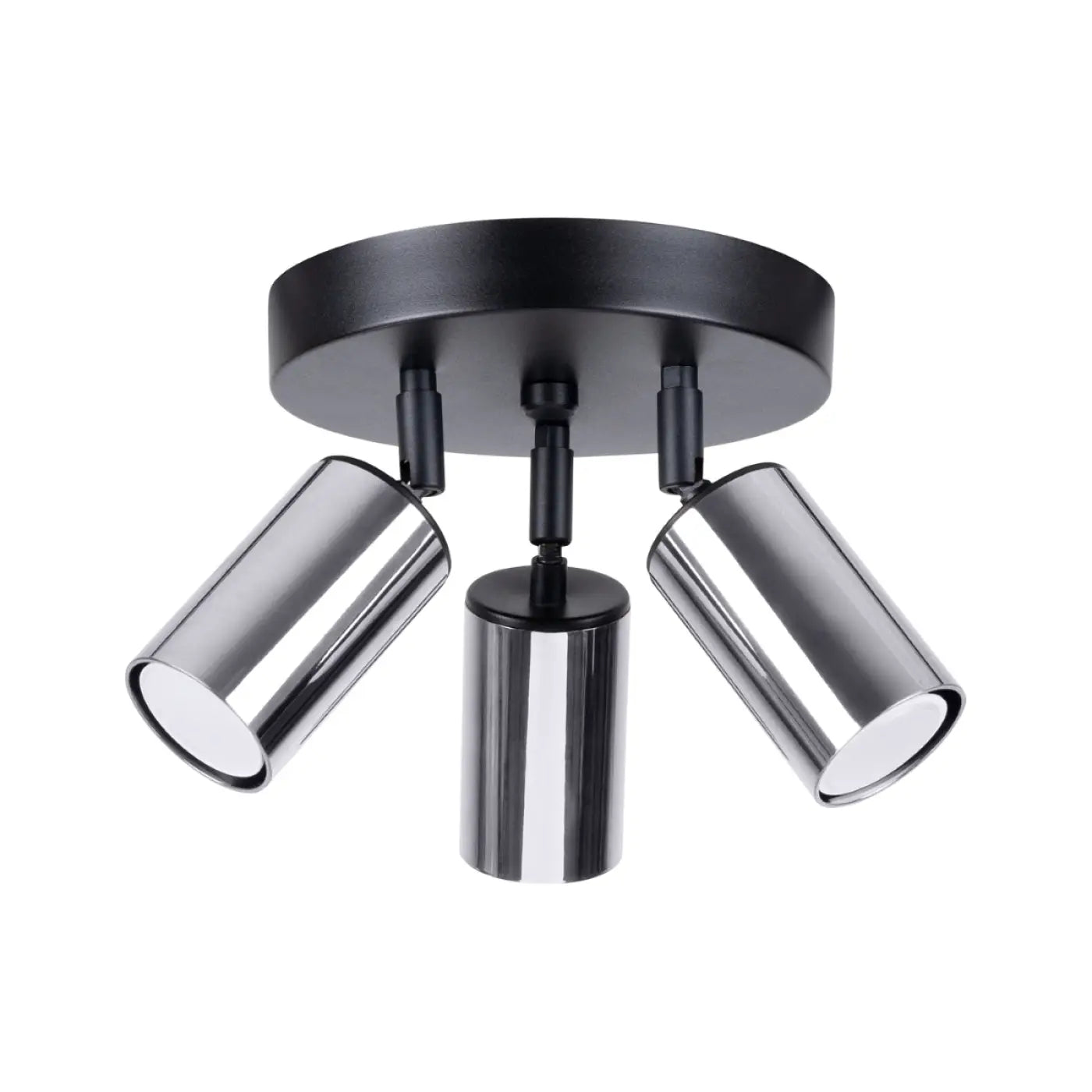 Luminaire Plafonnier Design - Winx 3P (Noir/Chrome)