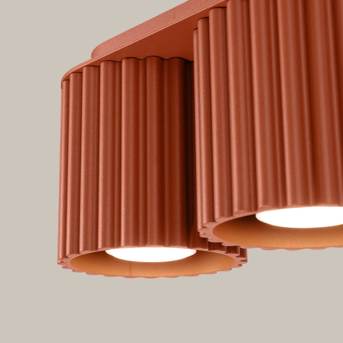 Luminaire Plafonnier Moderne - Aura 2 (Rouge Ochra)
