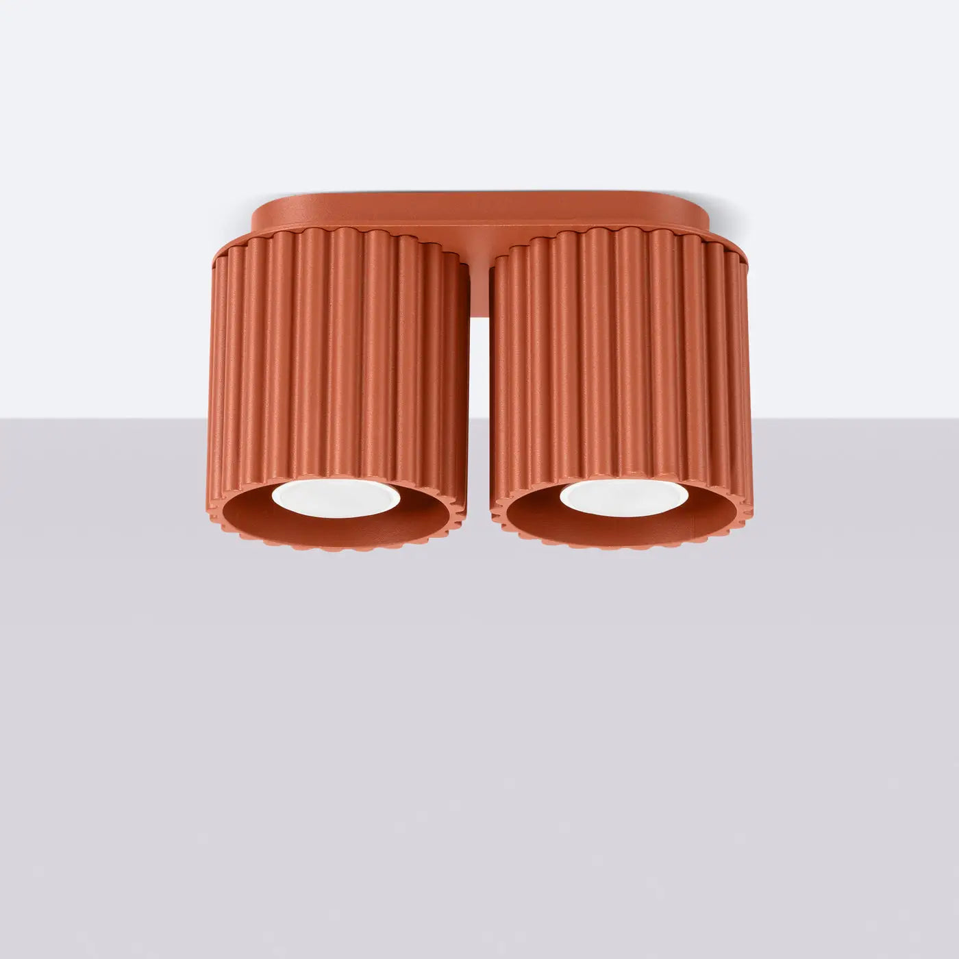 Luminaire Plafonnier Moderne - Aura 2 (Rouge Ochra)