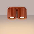 Luminaire Plafonnier Moderne - Aura 2 (Rouge Ochra)
