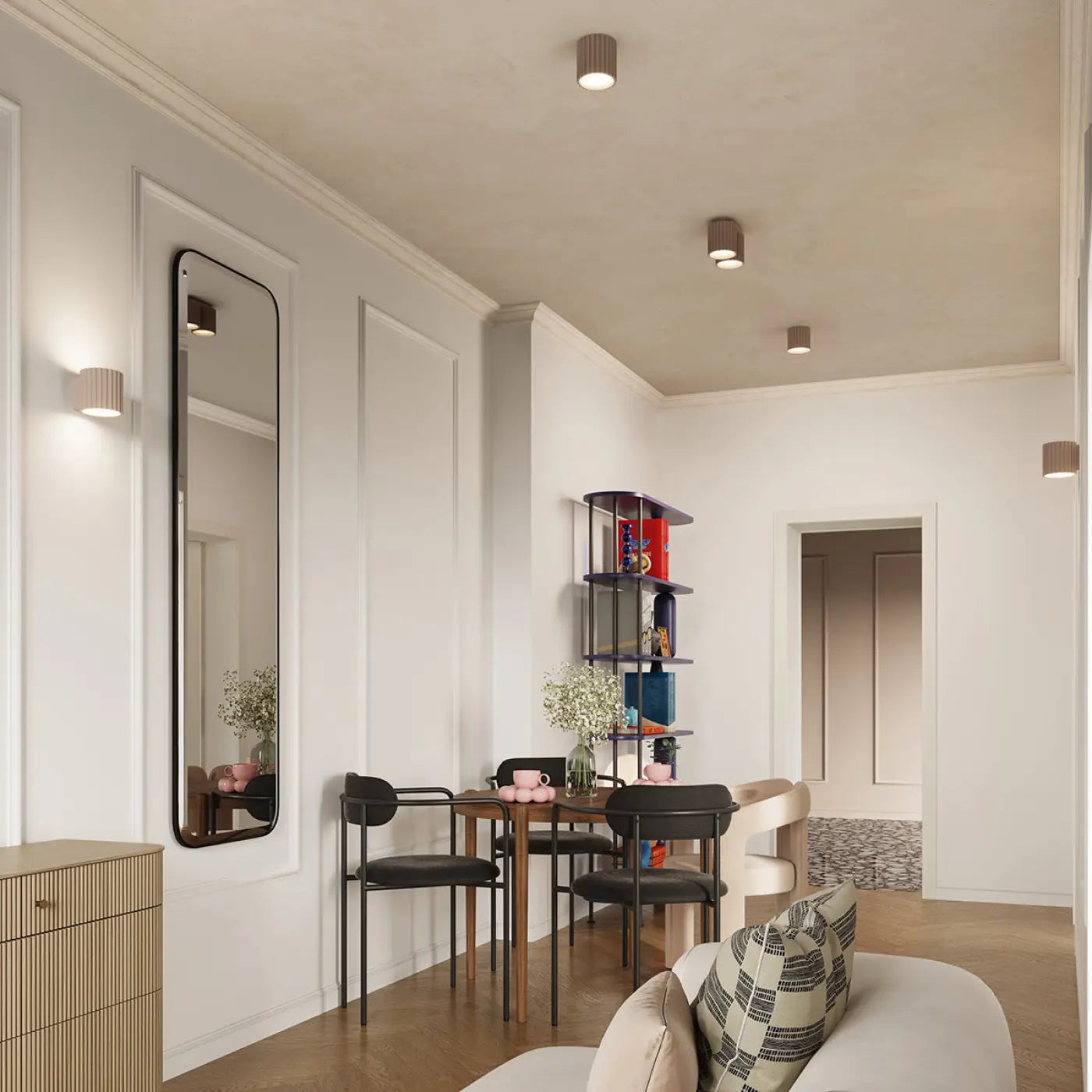 Luminaire Plafonnier Design - Aura 2 (Taupe)
