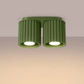 Luminaire Plafonnier Moderne - Aura 2 (Vert Olive)