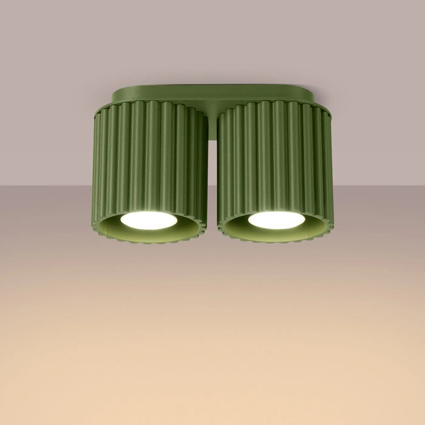 Luminaire Plafonnier Moderne - Aura 2 (Vert Olive)