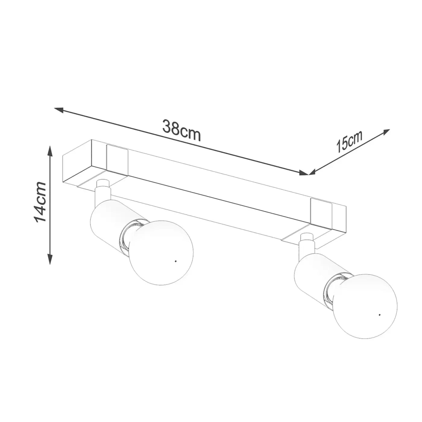 Luminaire Plafonnier en Bois - Zuca 2 (Noir)