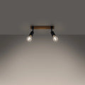 Luminaire Plafonnier en Bois - Zuca 2 (Noir)
