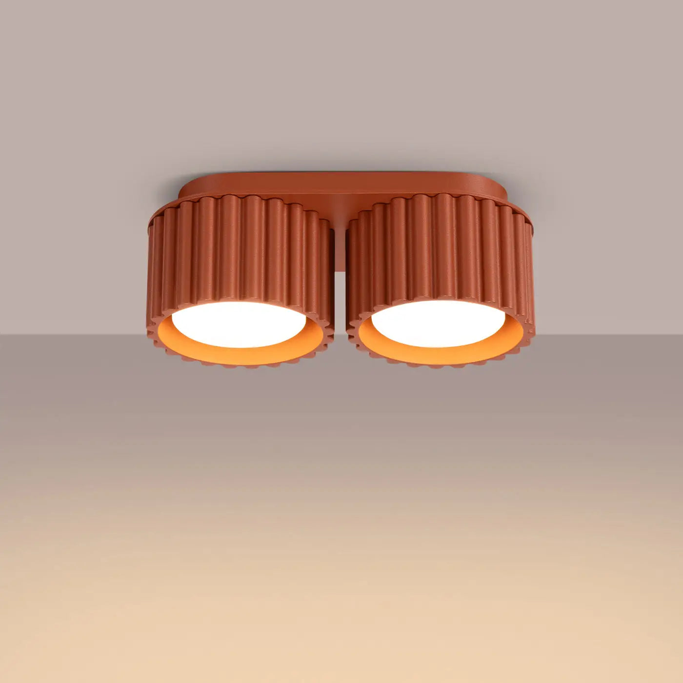 Luminaire Plafonnier - Aura 2 (Rouge Ochra)
