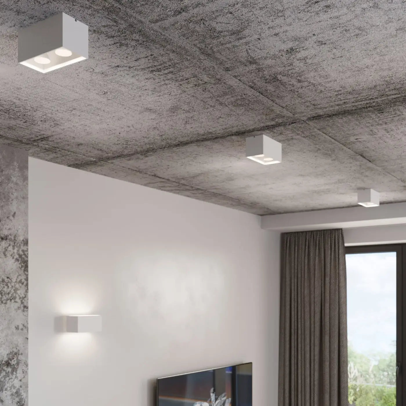Luminaire Plafonnier Design - Quad (Blanc)