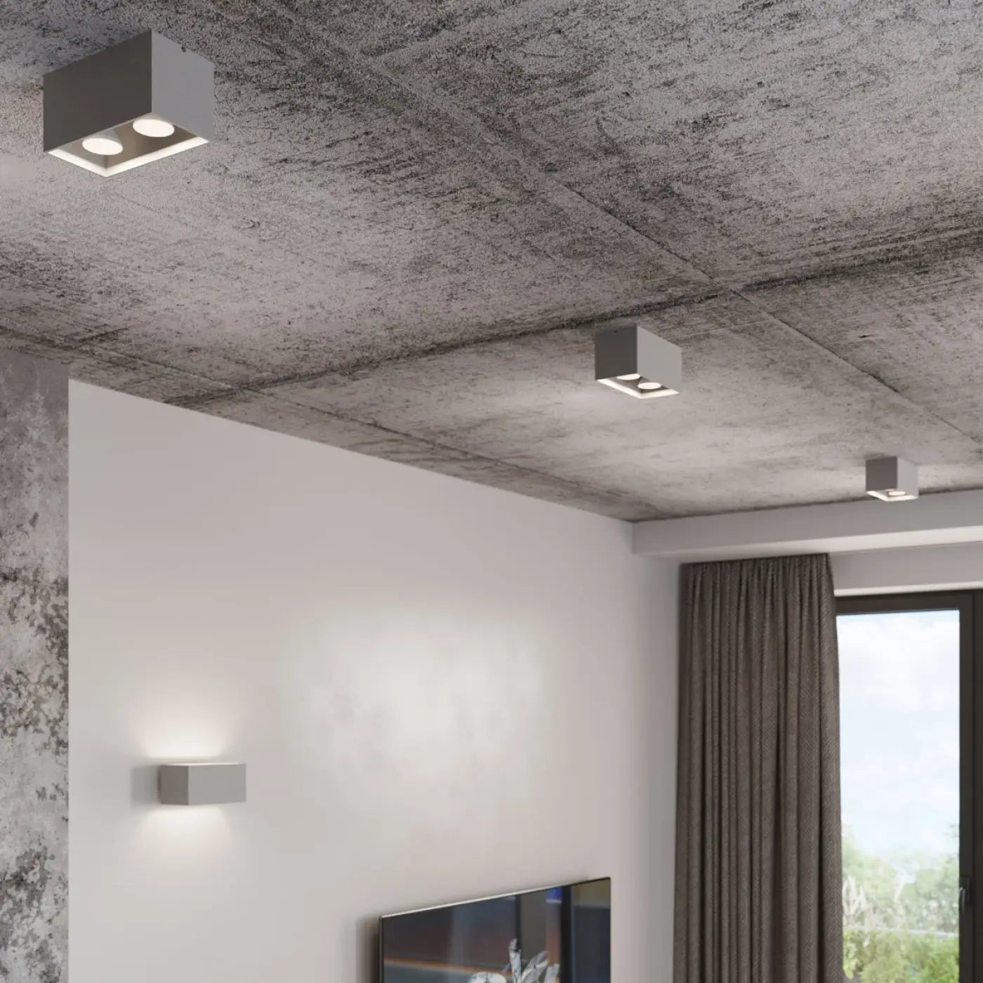 Luminaire Plafonnier Design - Quad (Gris)