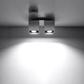 Luminaire Plafonnier Minimaliste - Quad 2 (Gris)