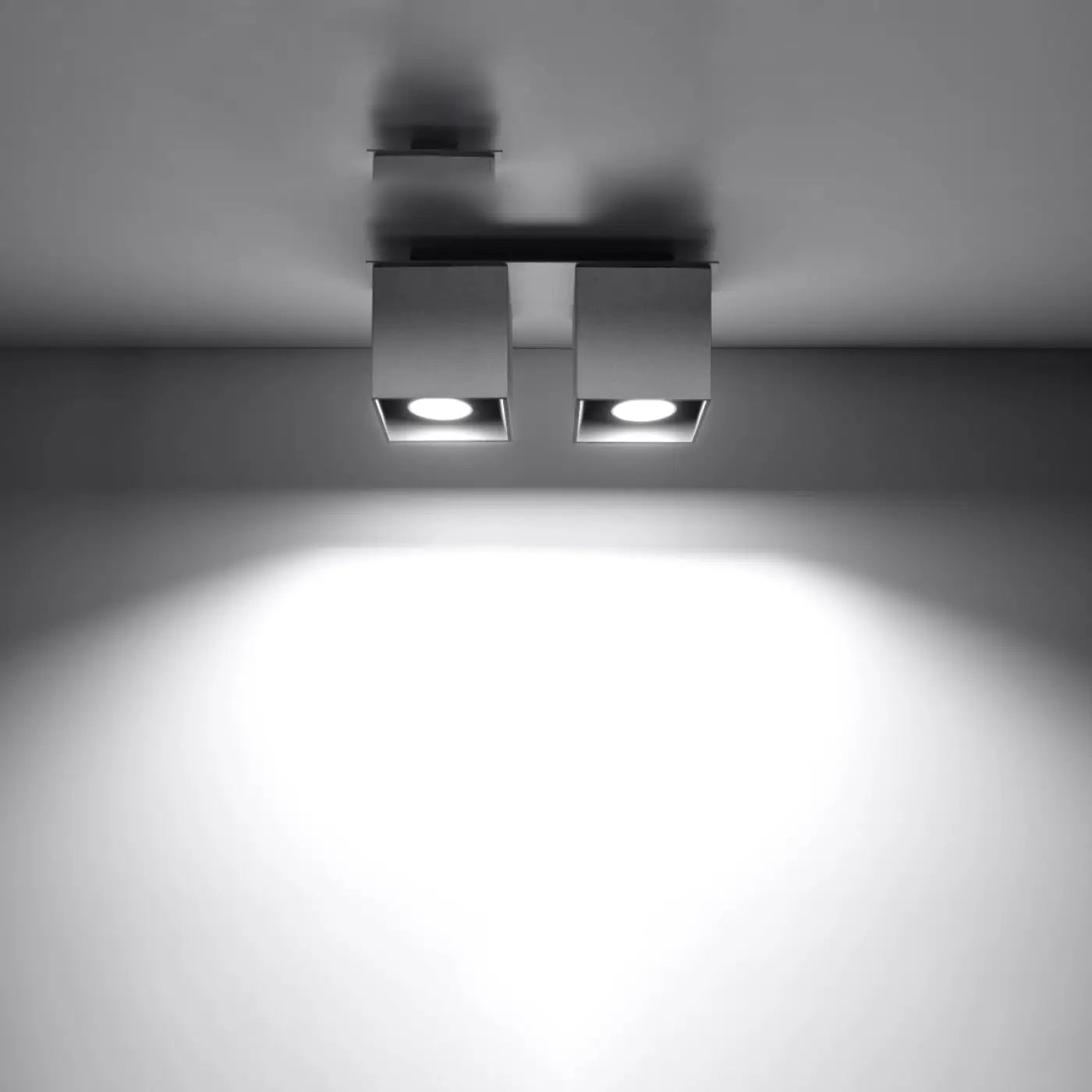 Luminaire Plafonnier Minimaliste - Quad 2 (Gris)