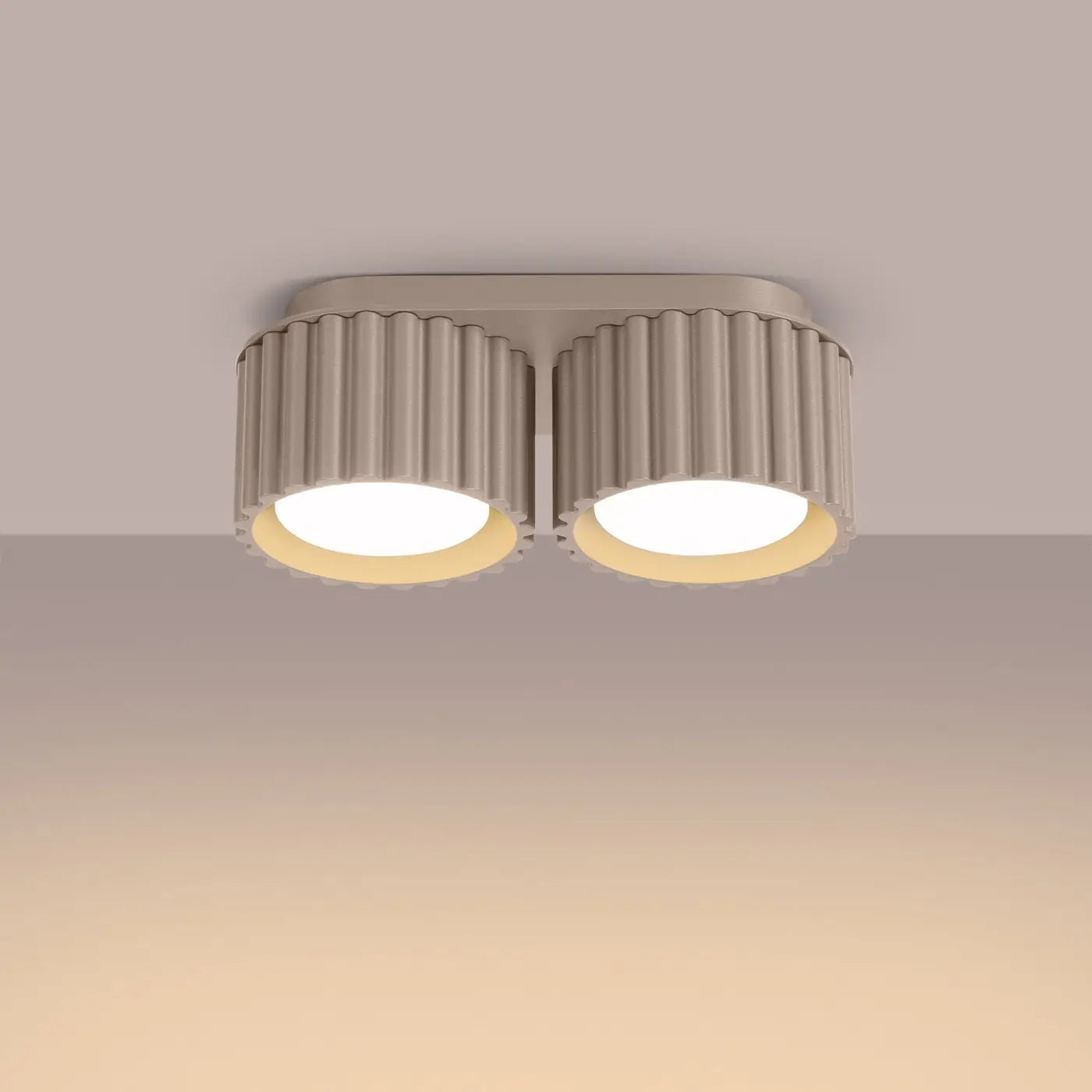 Luminaire Plafonnier Design - Aura 2 (Taupe)