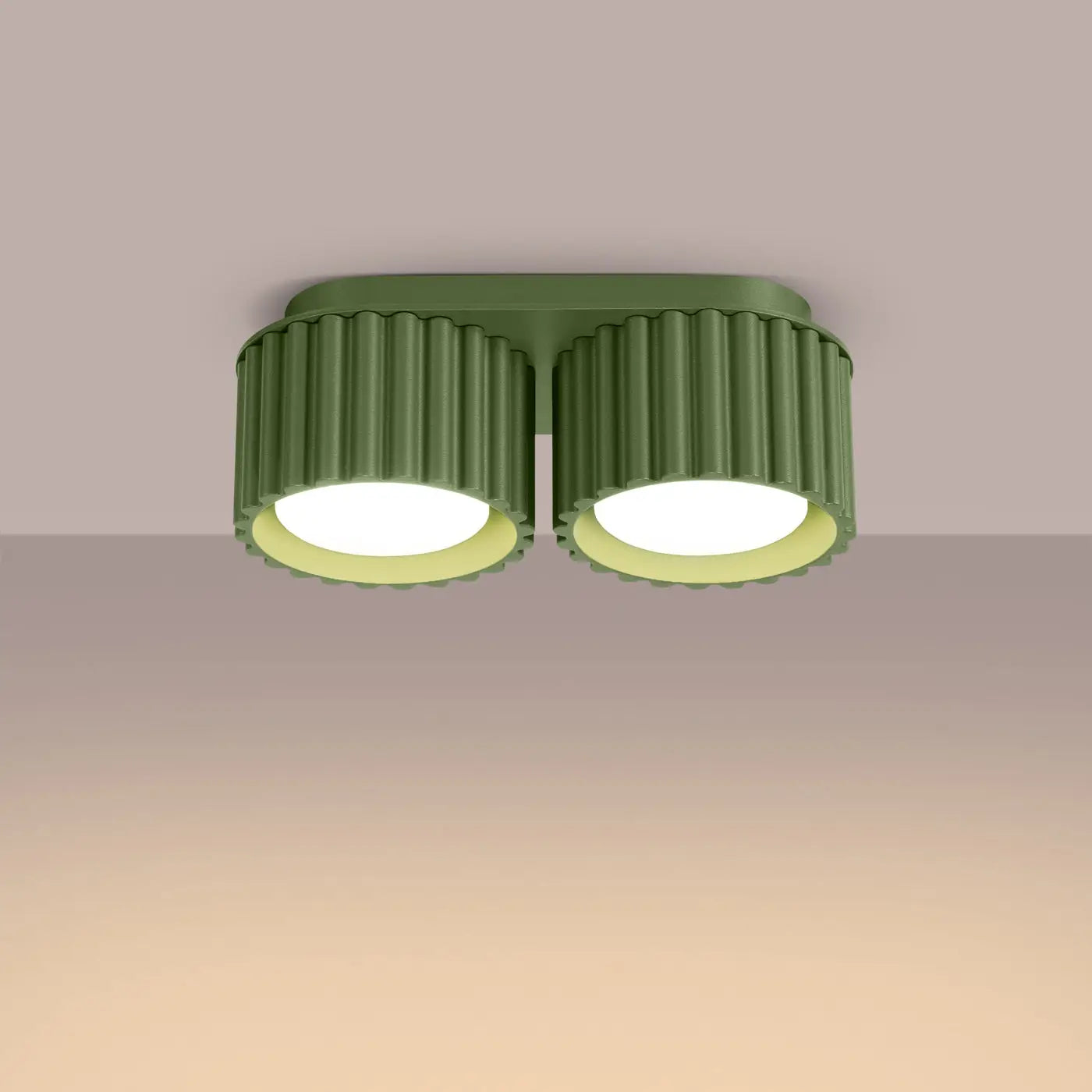 Luminaire Plafonnier - Aura 2 (Vert Olive)