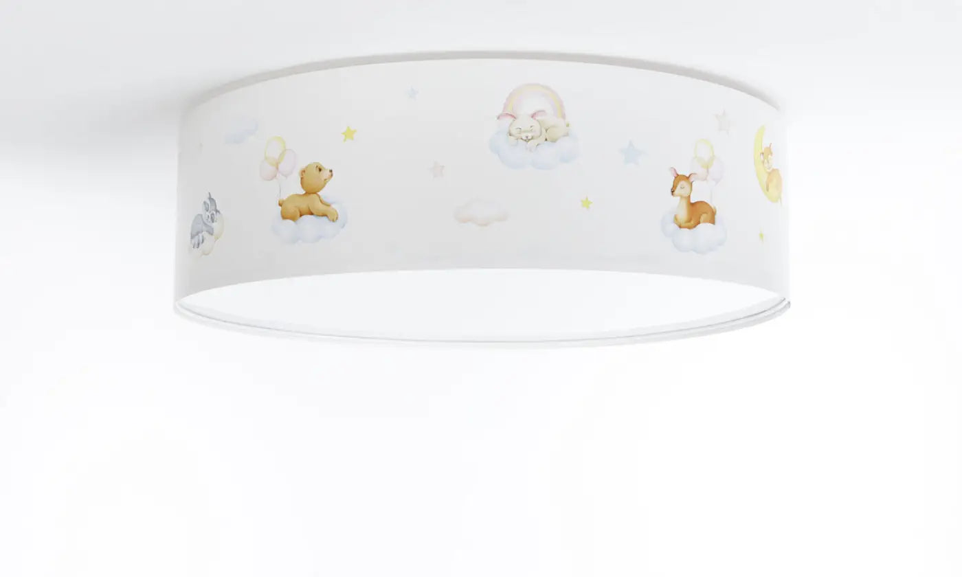 Luminaire Plafonnier - Sweet Dreams (Blanc/Bleu Pastel/Jaune/Marron Clair)