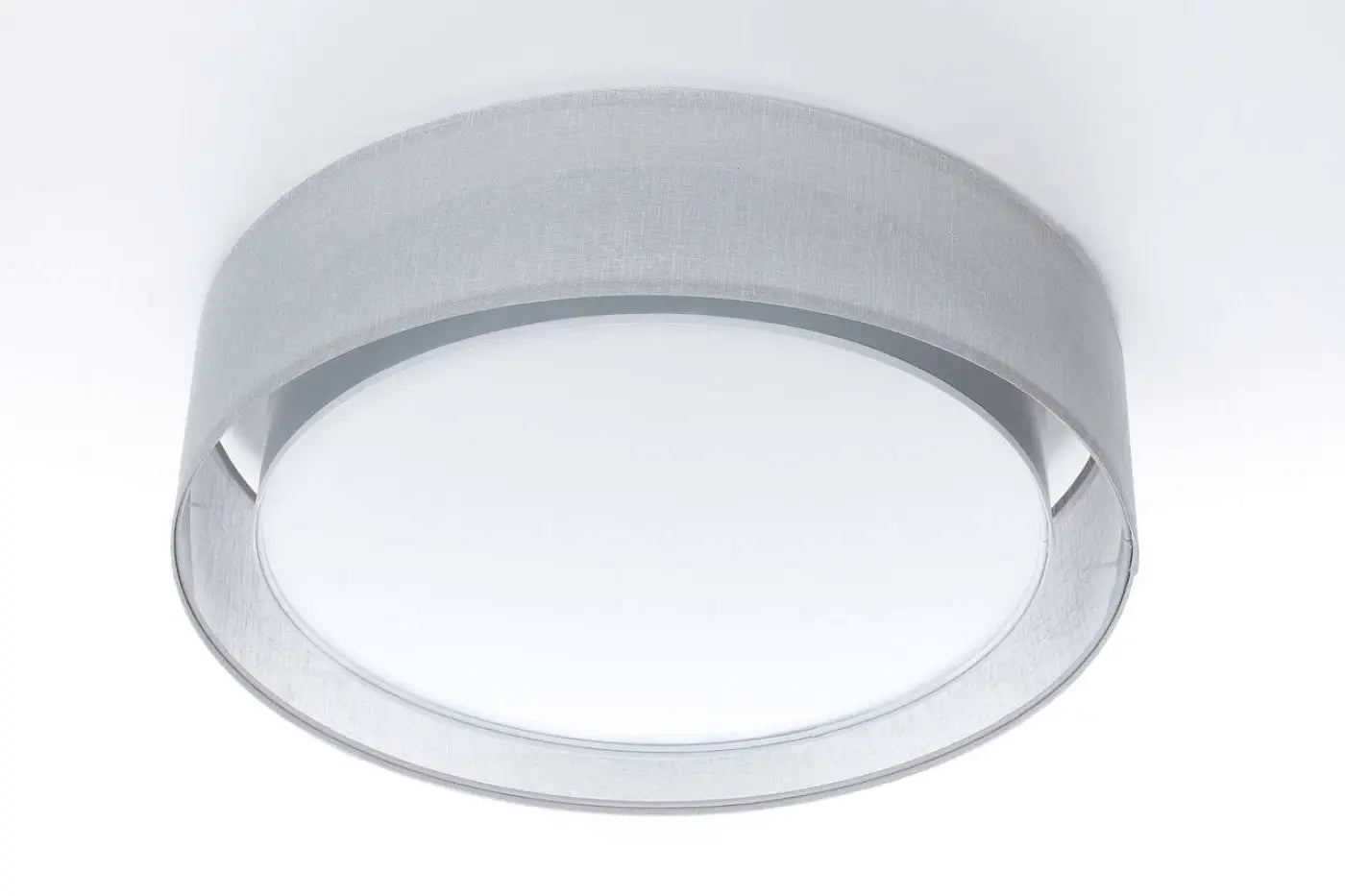 Luminaire Plafonnier Elegant en Tissu - Puro (Gris Platine)