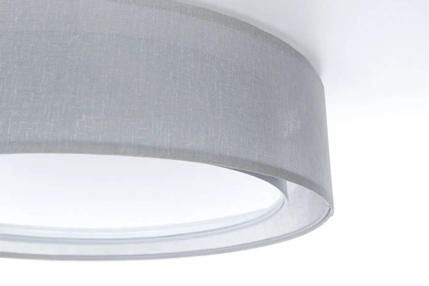 Luminaire Plafonnier Elegant en Tissu - Puro (Gris Platine)