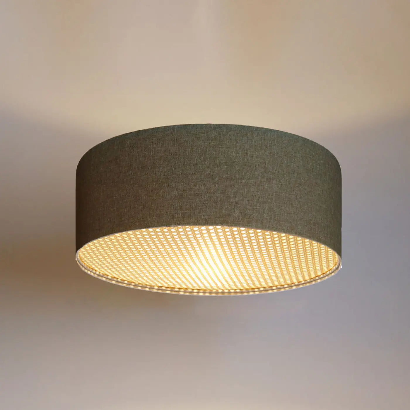 Luminaire Plafonnier Design en Tissu - Boho Elegant (Gris Vert)