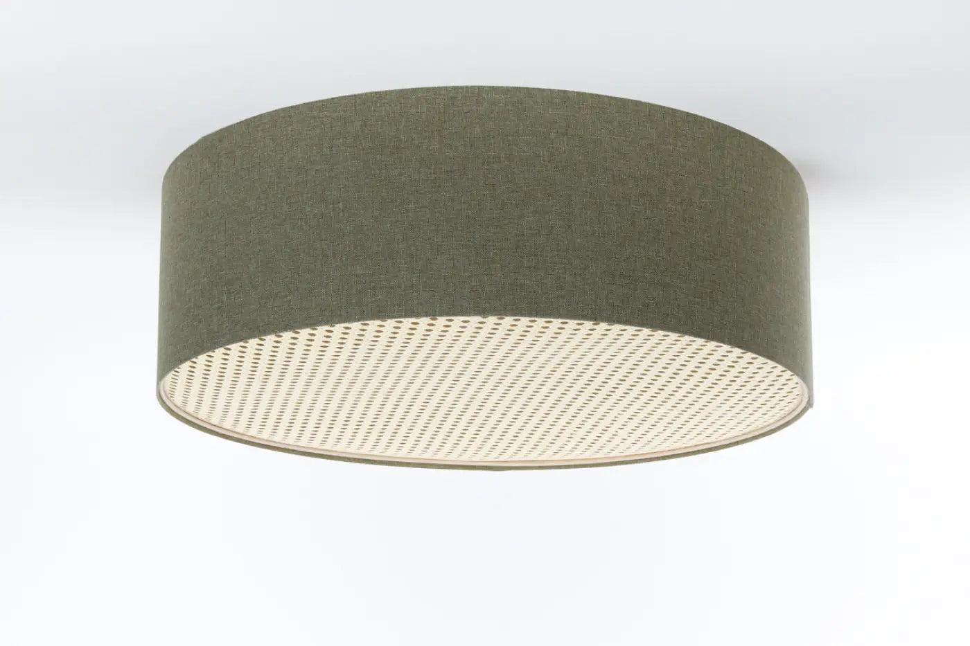 Luminaire Plafonnier Design en Tissu - Boho Elegant (Gris Vert)