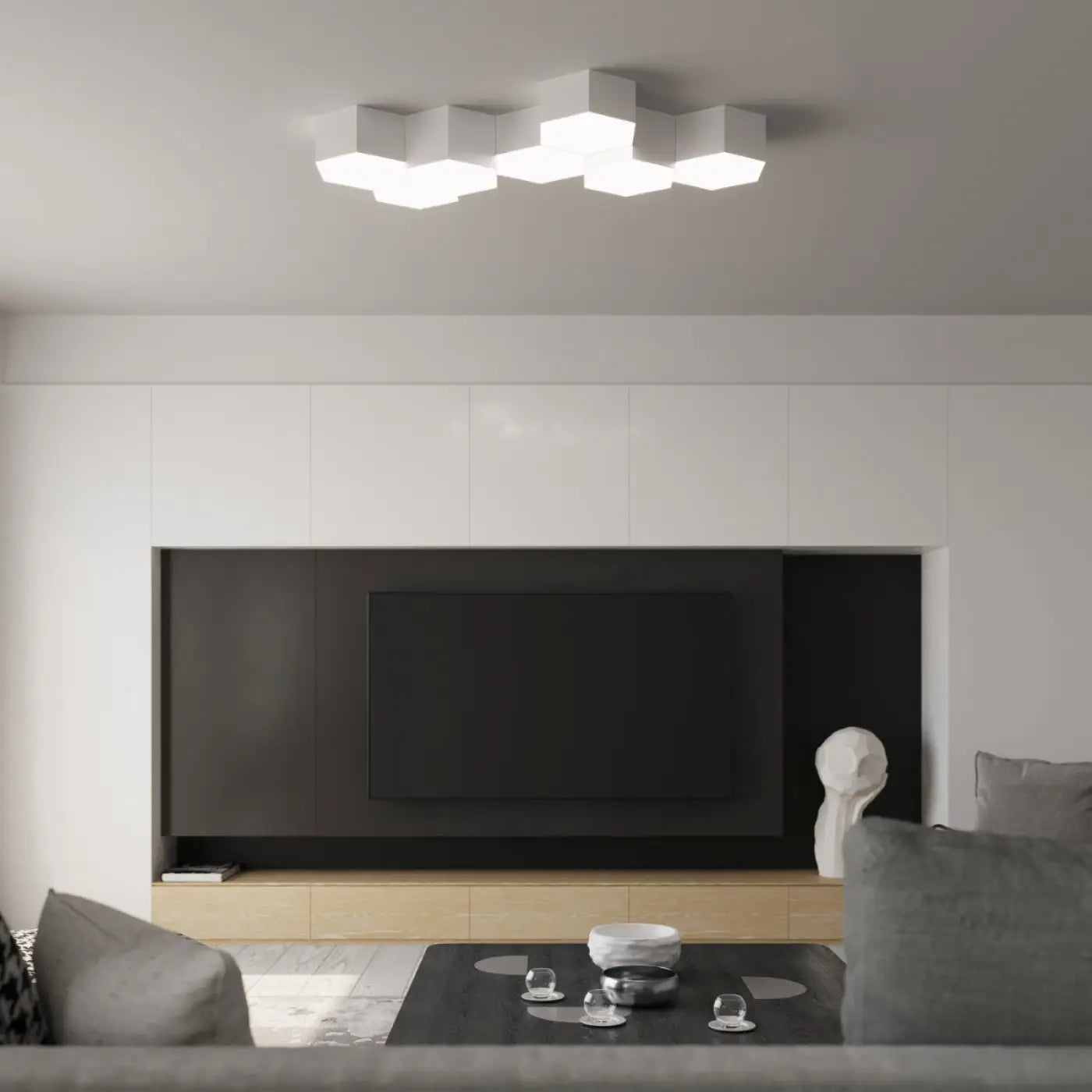 Luminaire Plafonnier Design - Sunde 13 (Blanc)