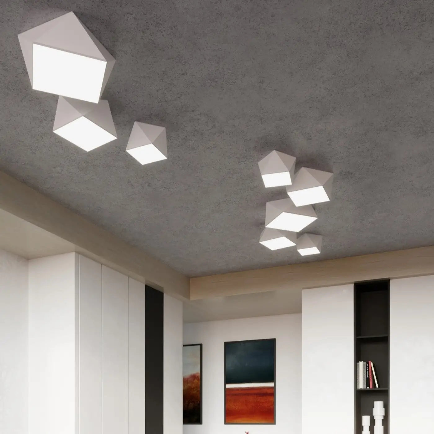 Luminaire Plafonnier Design - Hexa 35 (Blanc)