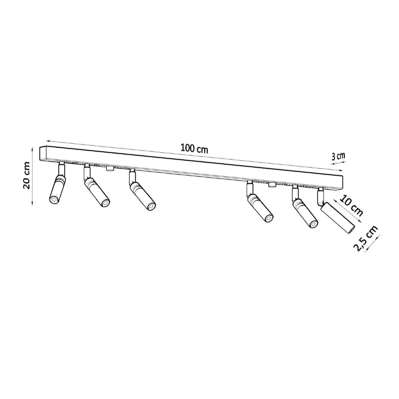 Luminaire Plafonnier Design - Eyetech 6 (Noir)