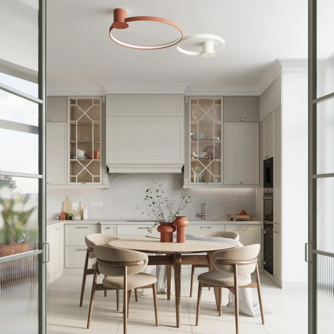 Luminaire Plafonnier Design - Rio 110 3000K (Rouge Ocre)
