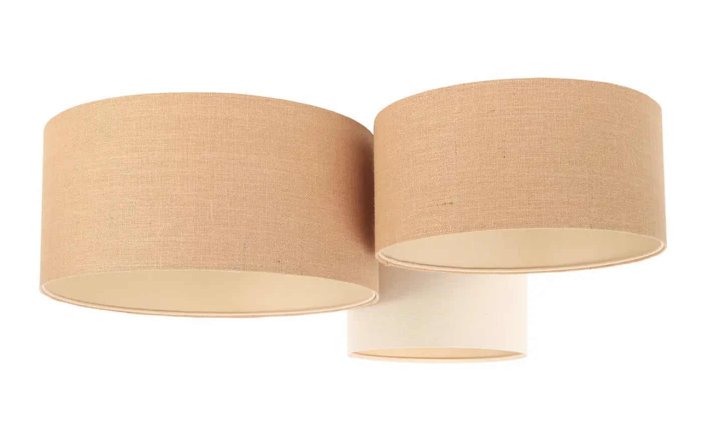 Luminaire Plafonnier Scandinave - Trio Boho (Crème/Ecru/Caramel)