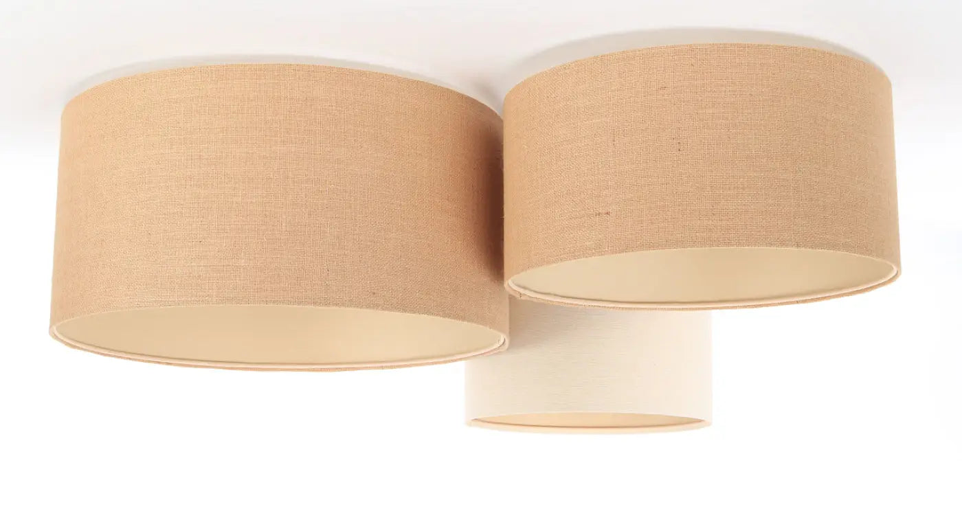 Luminaire Plafonnier Scandinave - Trio Boho (Crème/Ecru/Caramel)