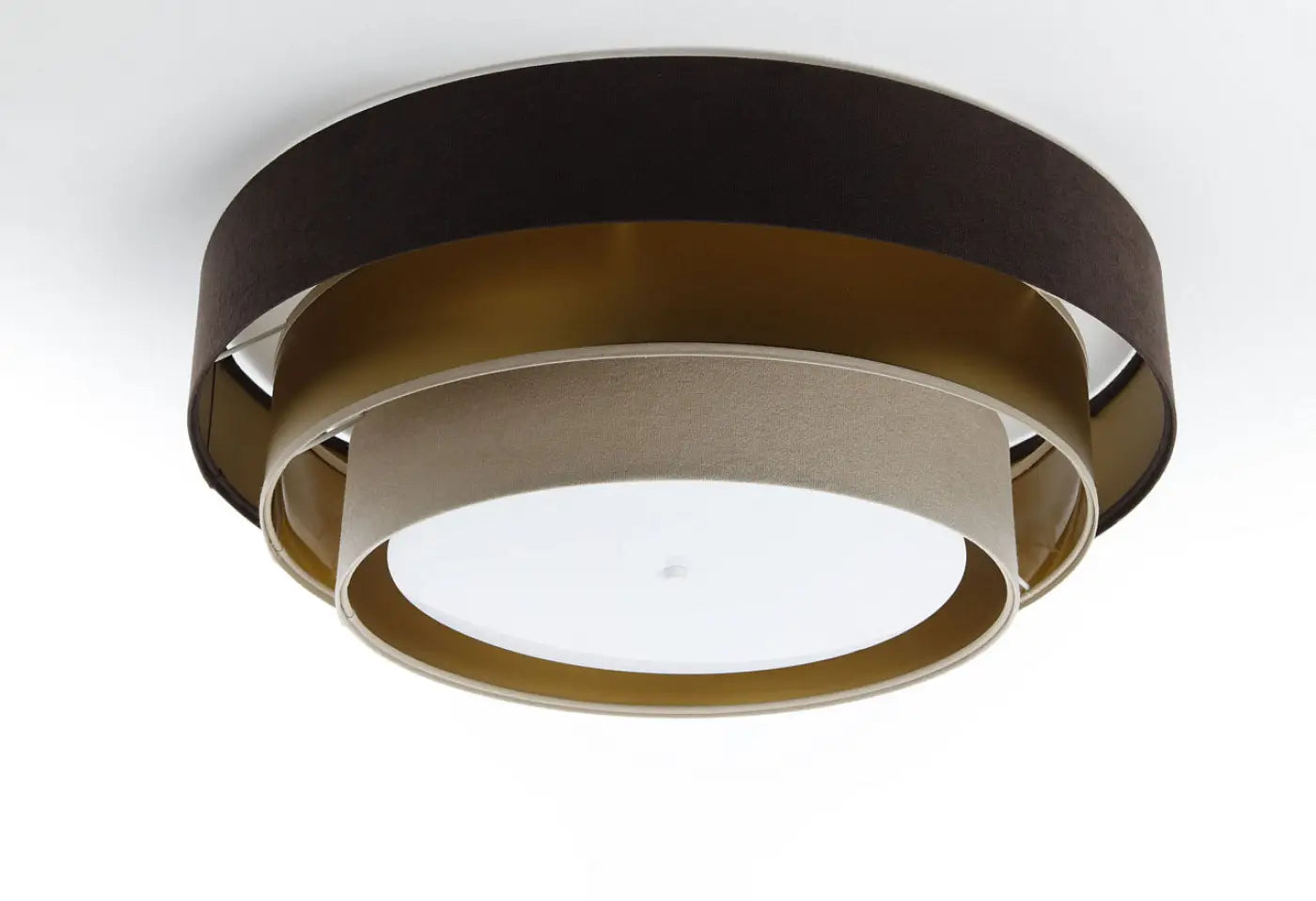 Luminaire Plafonnier Design - Triniti Elegant (Marron/Beige/Doré)
