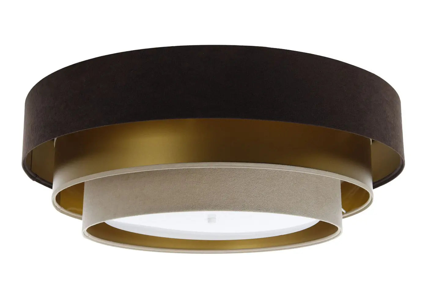 Luminaire Plafonnier Design - Triniti Elegant (Marron/Beige/Doré)