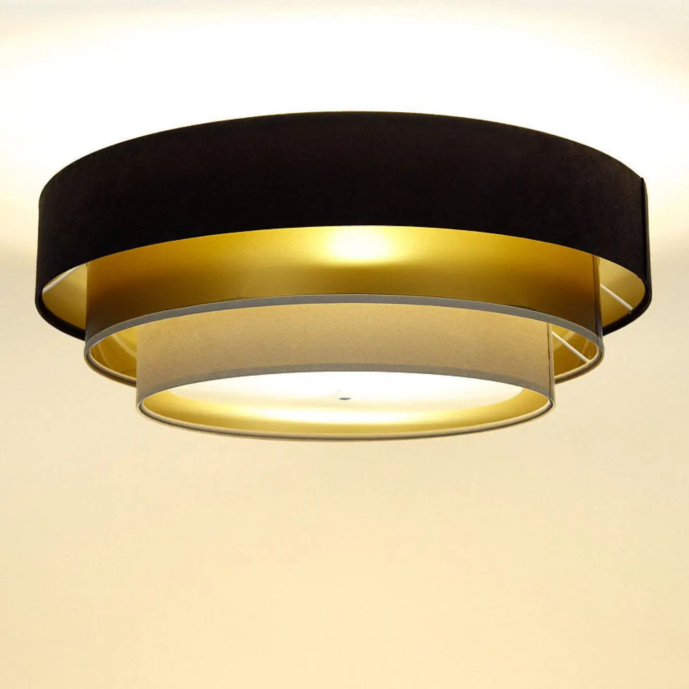 Luminaire Plafonnier Design - Triniti Elegant (Marron/Beige/Doré)