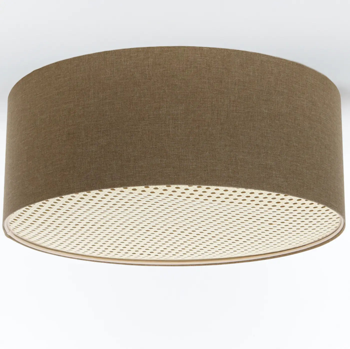 Luminaire Plafonnier Boheme en Tissu - Boho Elegant (Marron Sable)