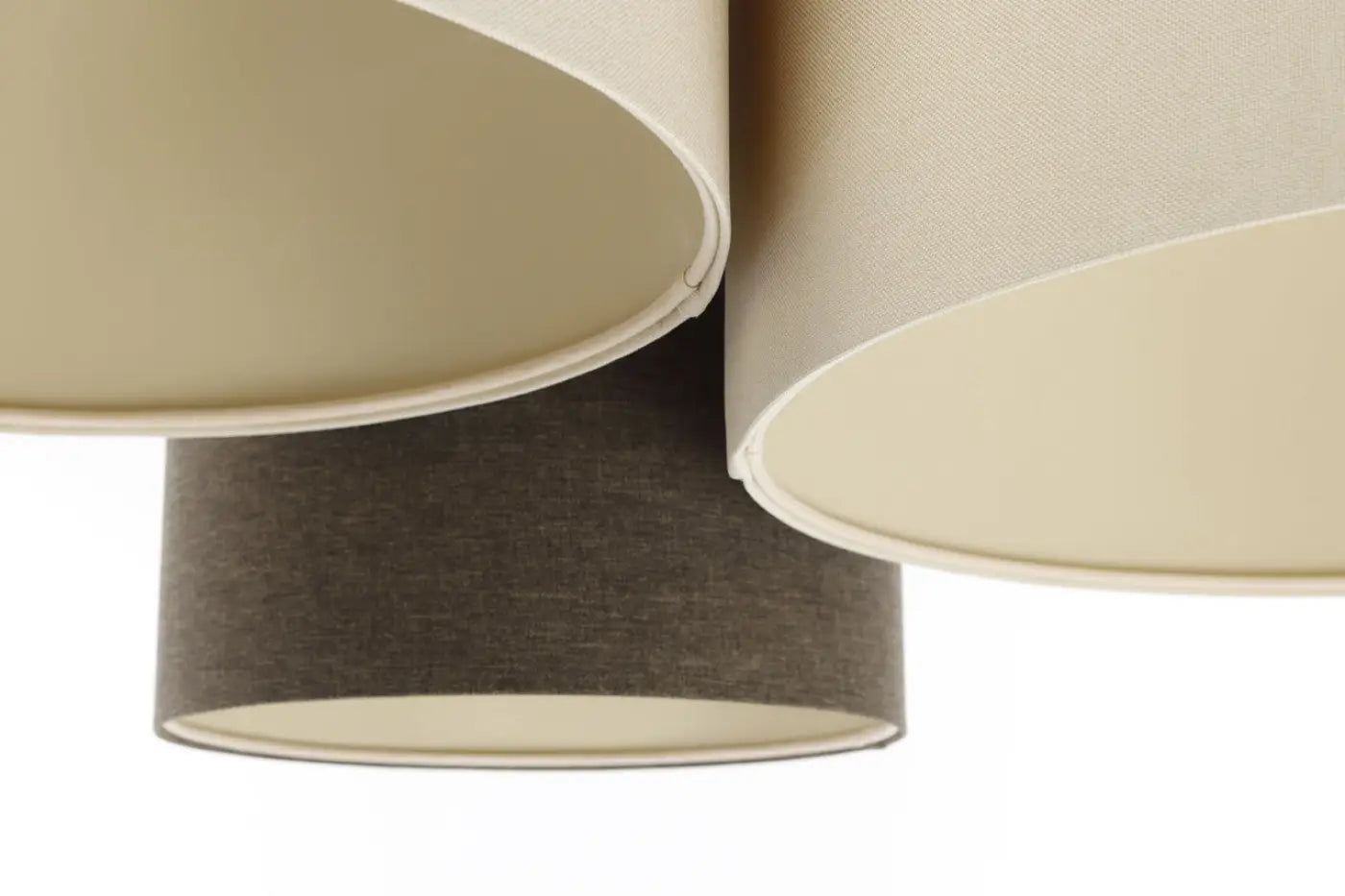 Luminaire Plafonnier Moderne - Trio Boho Elegant (Marron Gris/Ecru/Crème)