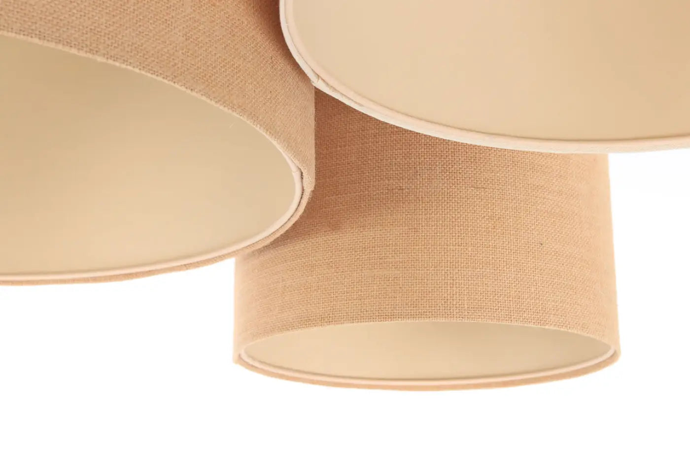 Luminaire Plafonnier Moderne en Tissu - Trio Boho (Beige/Blanc Crème)