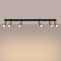 Luminaire Plafonnier Moderne - Winx 6L (Noir/Doré)