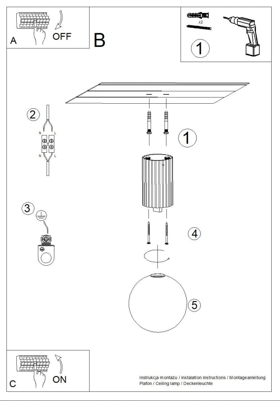 Luminaire Plafonnier Minimaliste - Halo (Moka)