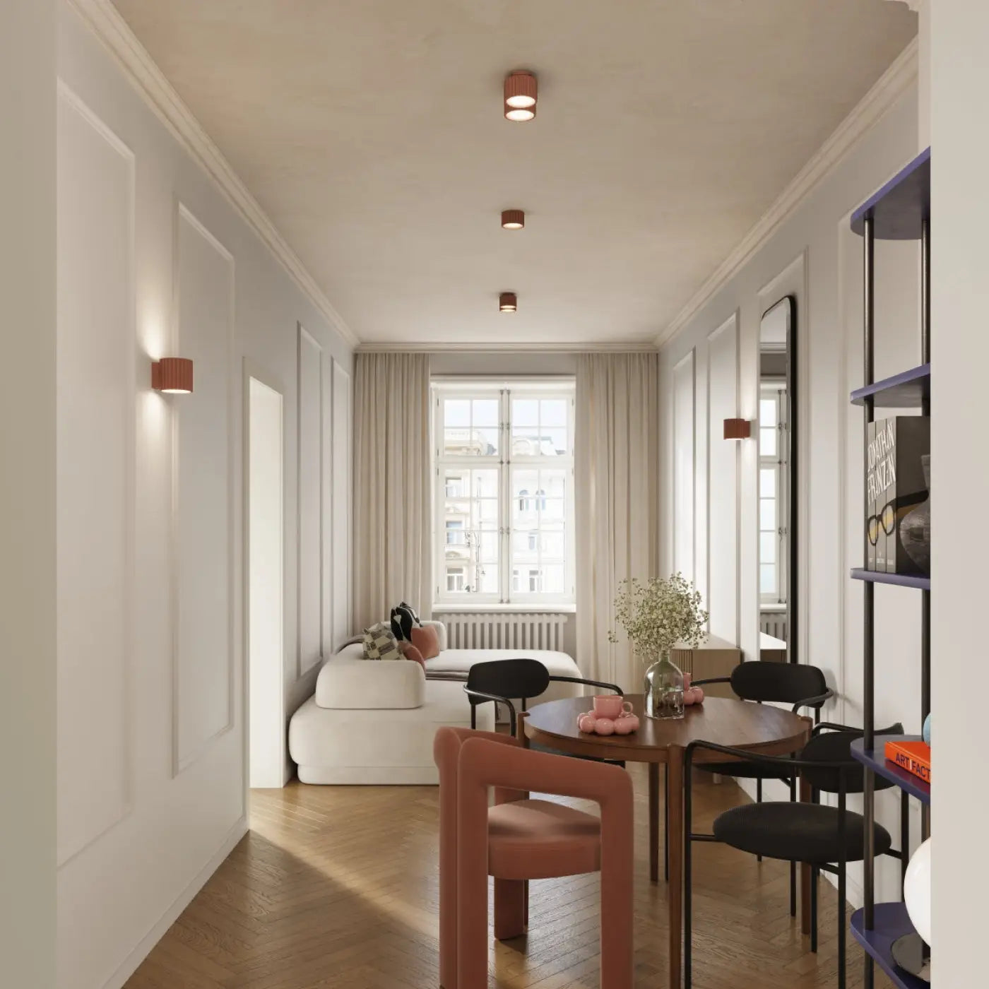 Luminaire Plafonnier Moderne - Aura 1 (Moka)