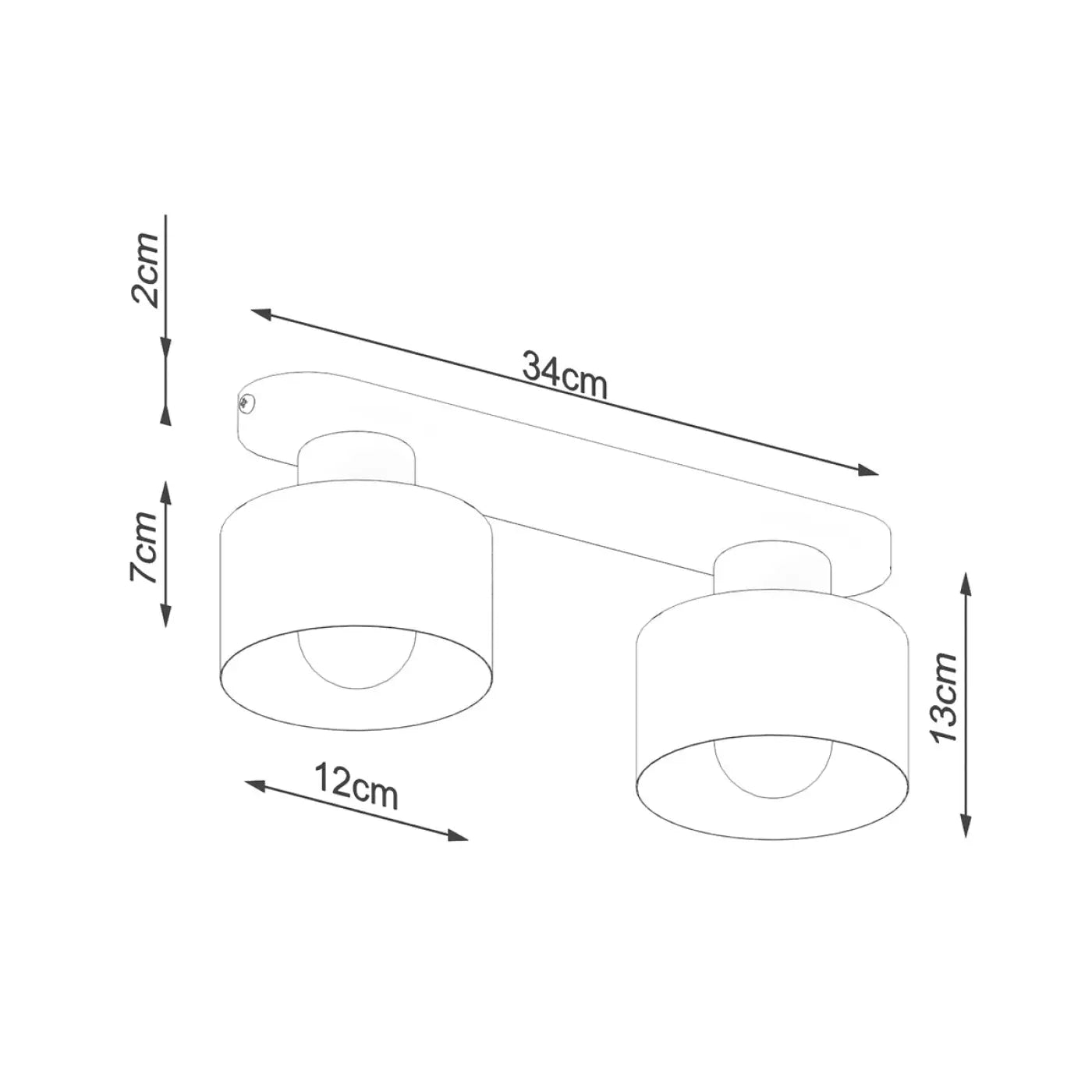 Luminaire Plafonnier Design - Savar 2 (Noir)