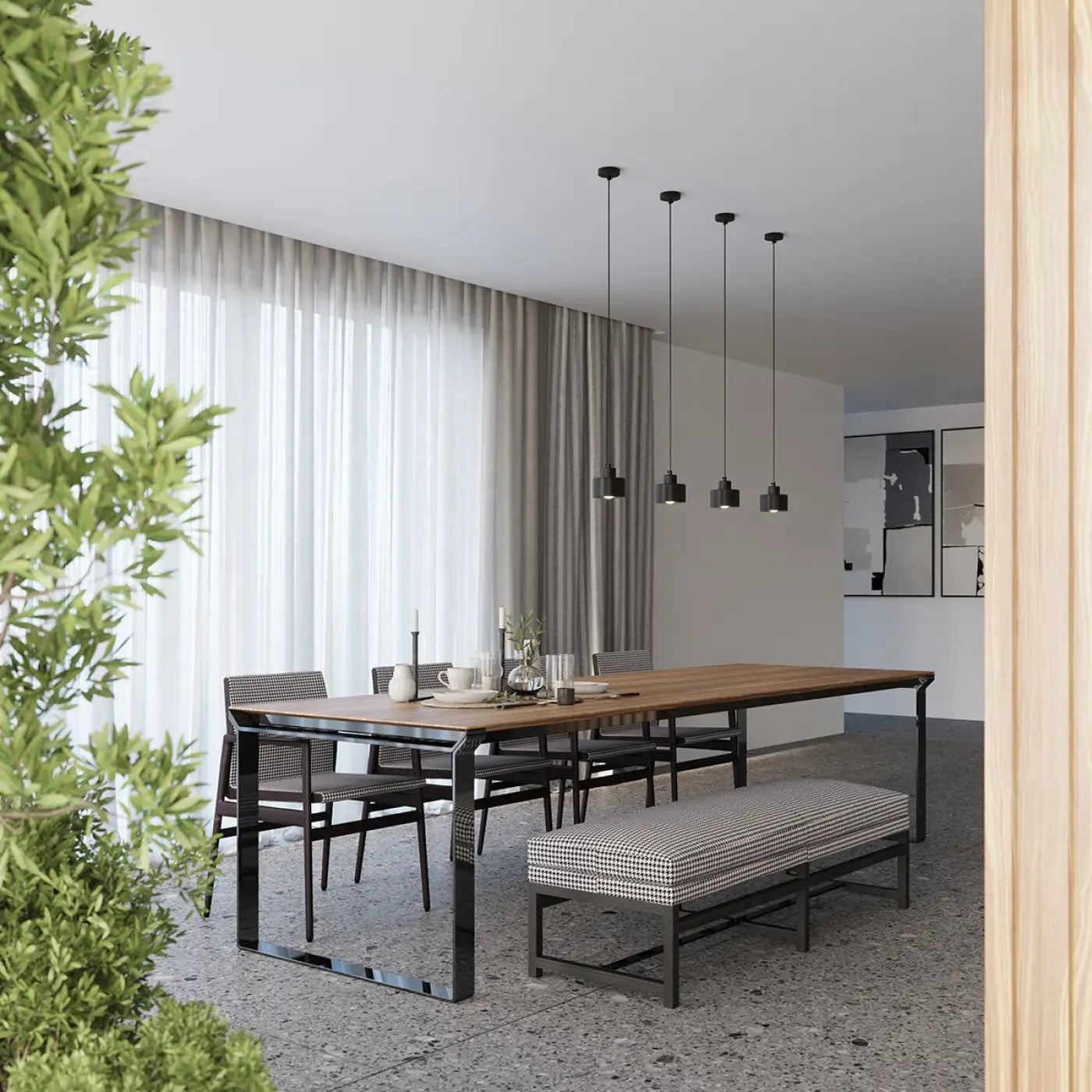 Luminaire Plafonnier Design - Savar 2 (Noir)