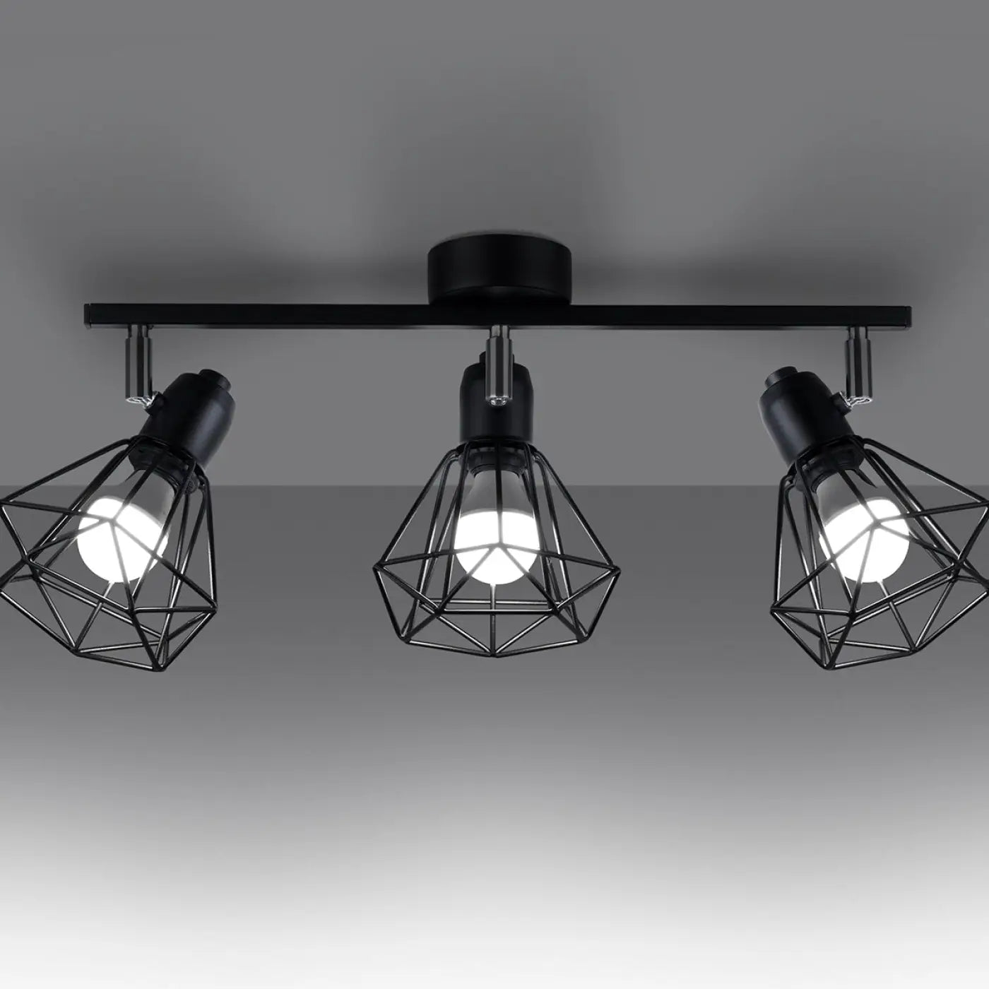 Luminaire Plafonnier Industriel - Artemis 3  (Noir)